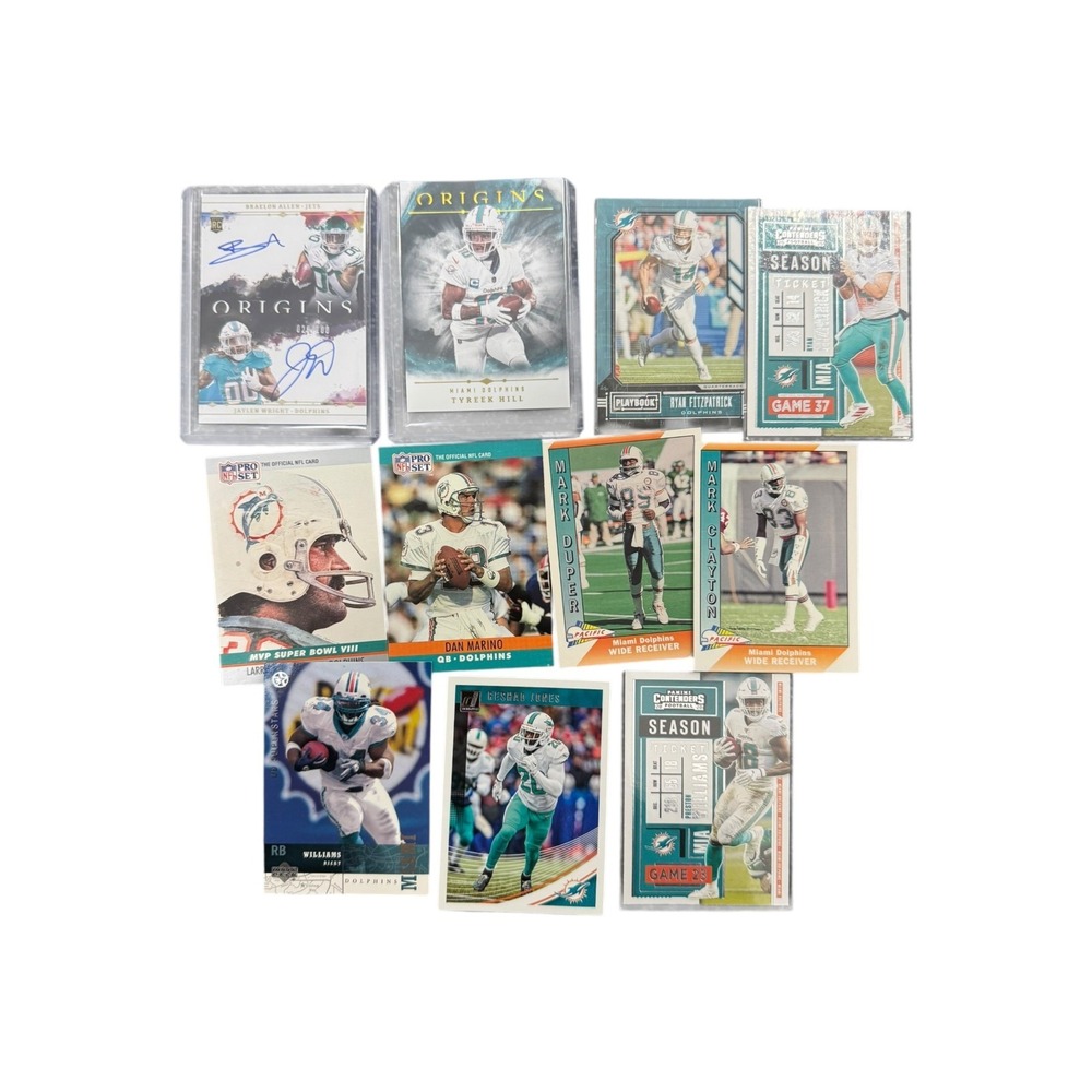 Dolphins Lot Jaylen Wright 2024 Auto RC Miami Dolphins Legends Tyreek & Marino